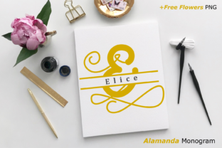 Alamanda Monogram: A Display Font with Sweet Swashes for Web Design