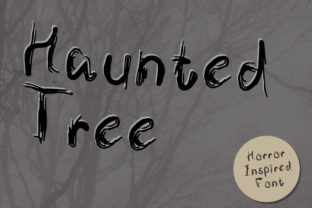 Haunted Tree Display Font: Eerie Typography for Web Design